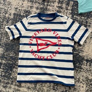 Vineyard Vines Kids Royal Blue and White Striped Tee Small